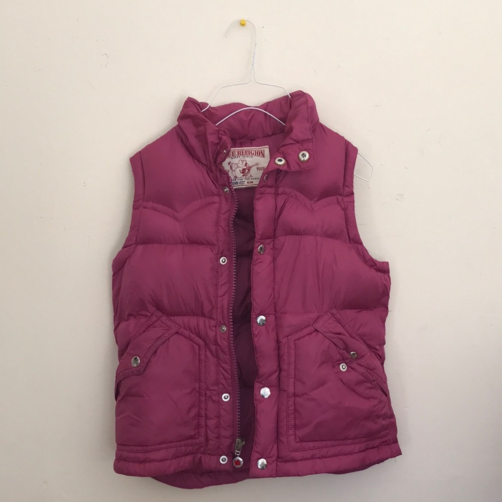 True religion vest coat